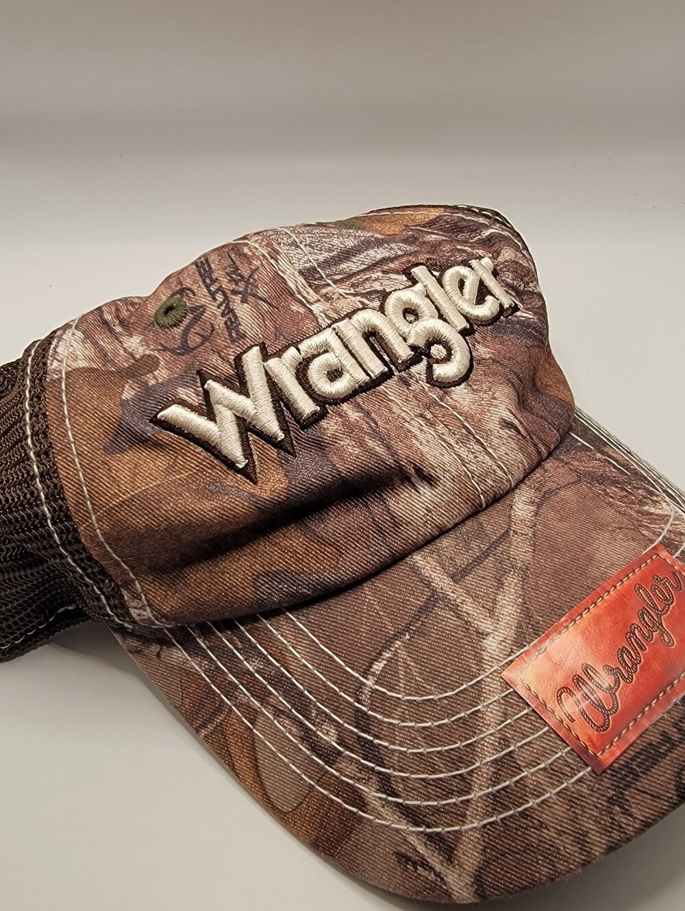 Wrangler Brown Camo Mesh Back Hat